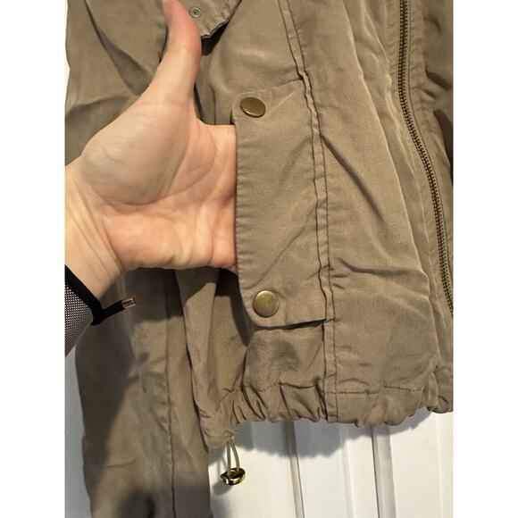 Anthropologie Daughters of the Liberation Bomber Jacket Size Xsmall Beige Army - Picture 2 of 12